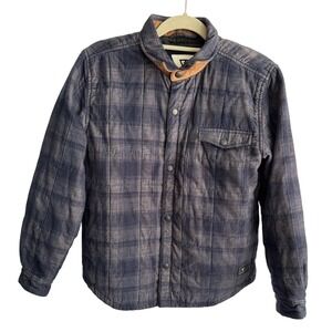 Vissla Boys XL Cronkite Shirt Jacket Quilted Outerwear Long Sleeve Snap Closure‎